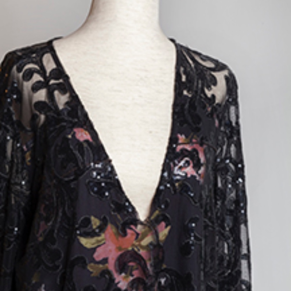 FREE PEOPLE Wild One Peasant  Dress, Size L
